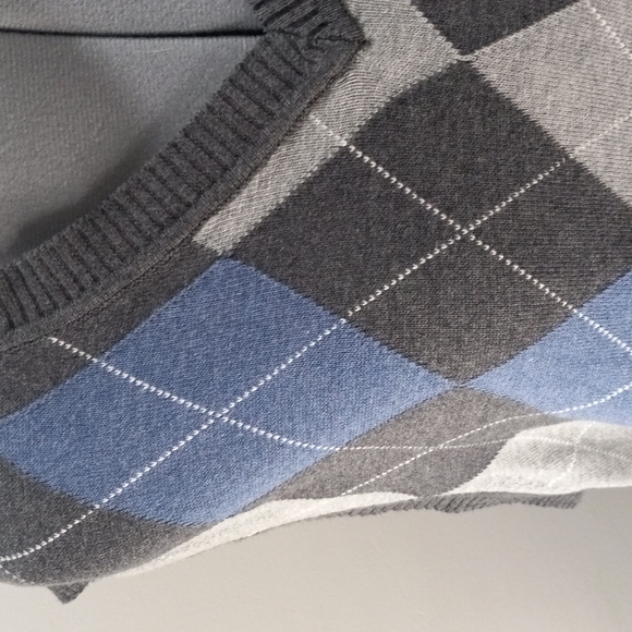 Club Room, Pullover Argyle Vest 100% Cotton Size XL - Picture 4 of 4